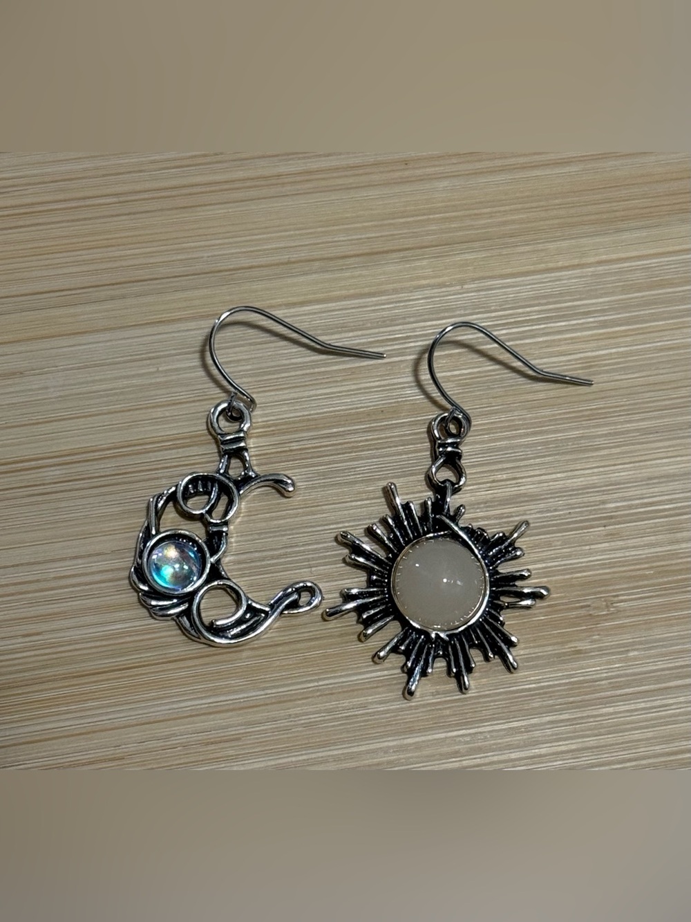 Sun & Moon Dangle Earrings